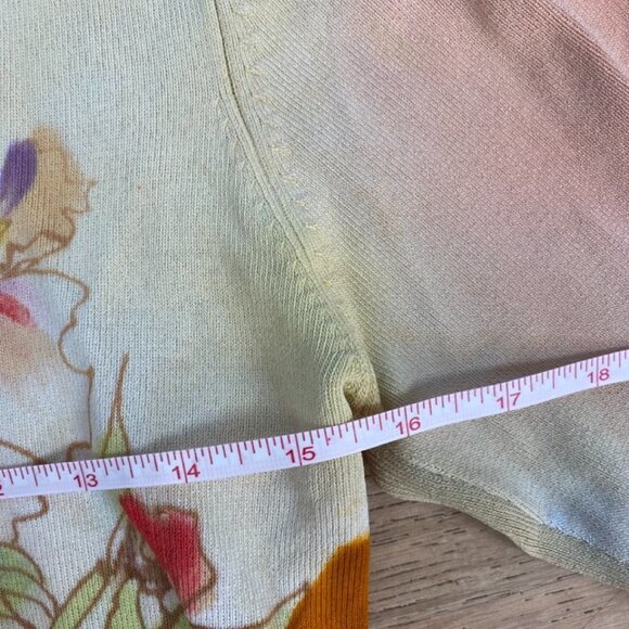 Hand Painted Sweater by Mechant in Gorgeous Floral Design S #080 - Picture 9 of 14